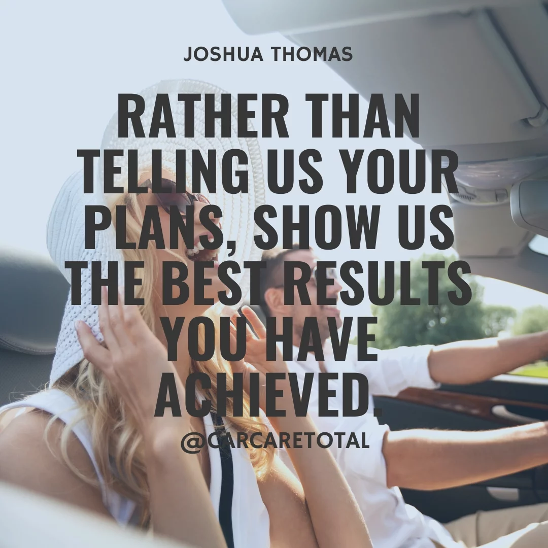 Rather than telling us your plans, show us the best results you have achieved.