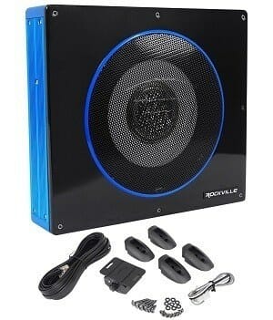 Rockville RW8CA 8-Inch Low Profile Under-Seat Active Powered Car Subwoofer Rockville RW8CA 8-Inch Low Profile Under-Seat Active Powered Car Subwoofer