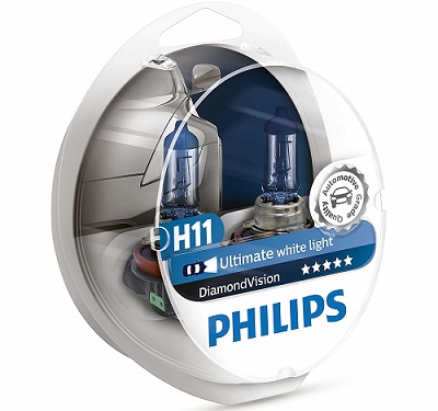 Philips DiamondVision Super White Halogen Headlight Bulbs Philips DiamondVision Super White Halogen Headlight Bulbs