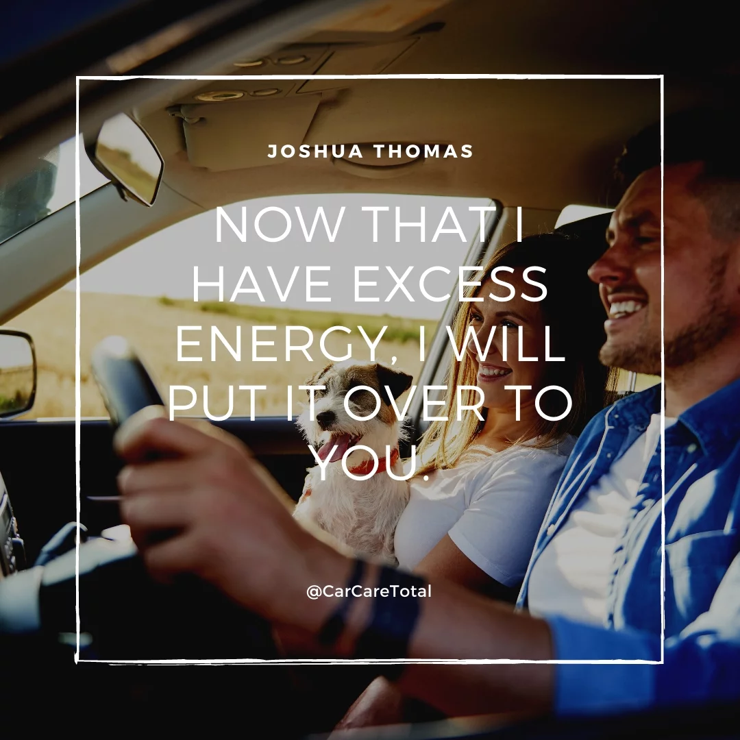 Now that I have excess energy, I will put it over to you.