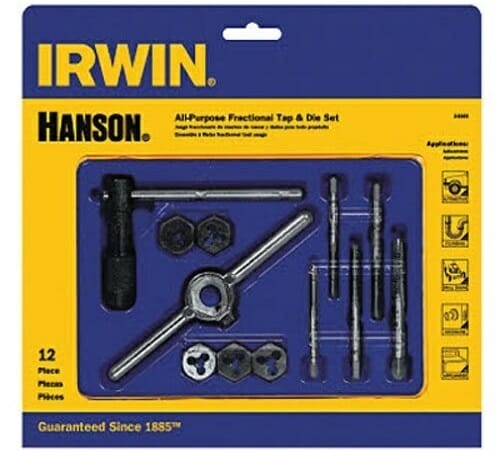 Irwin Tools 24605 Fractional Tap And Die Set