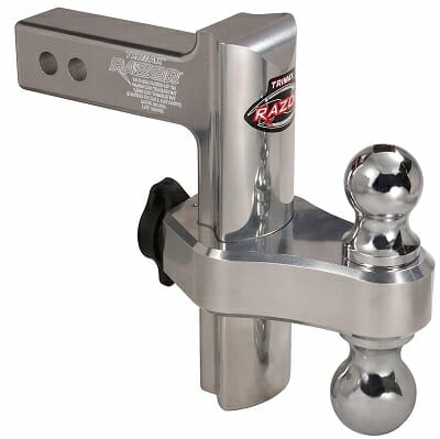 Trimax TRZ8AL Adjustable Aluminum Dual Hitch Ball Mount