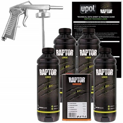 U-Pol Raptor Black Urethane Spray In Bedliner