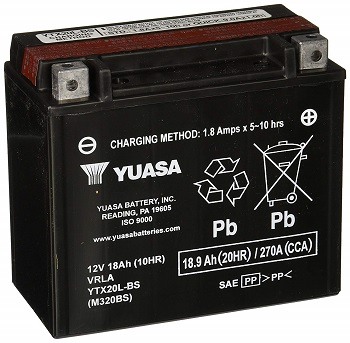 Yuasa YUAM320BS YTX20L-BS ATV Battery