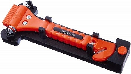 AmazonBasics Belt Cutter & Hammer Car Escape Tool AmazonBasics Belt Cutter & Hammer Car Escape Tool