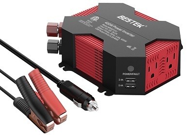 Bestek 400-Watt 4-USB Car Power Inverter