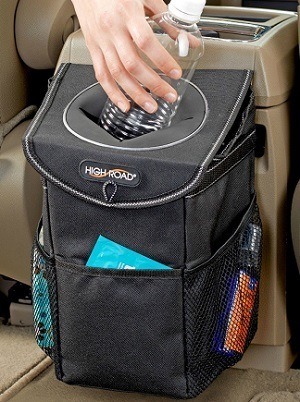 High Road StashAway Rubber Lid Car Trash Can & Bag High Road StashAway Rubber Lid Car Trash Can & Bag