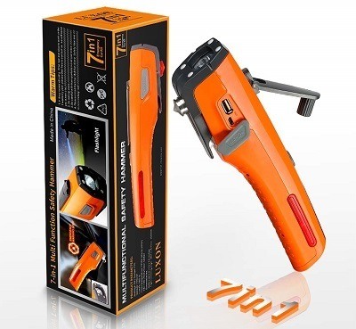 Luxon 7-In-1 Emergency Tool Kit & Car Escape Tool Luxon 7-In-1 Emergency Tool Kit & Car Escape Tool