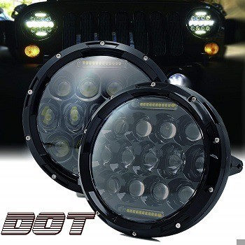 Turbosii 7-inch Round LED Halo Light with White DRL Turbosii 7-inch Round LED Halo Light with White DRL
